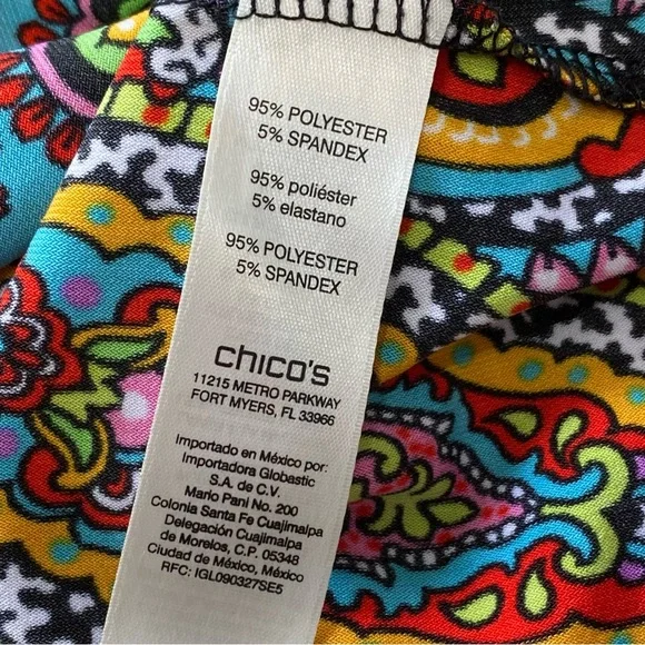 Chico's Paisley Print Top Size 2 - Picture 8 of 9
